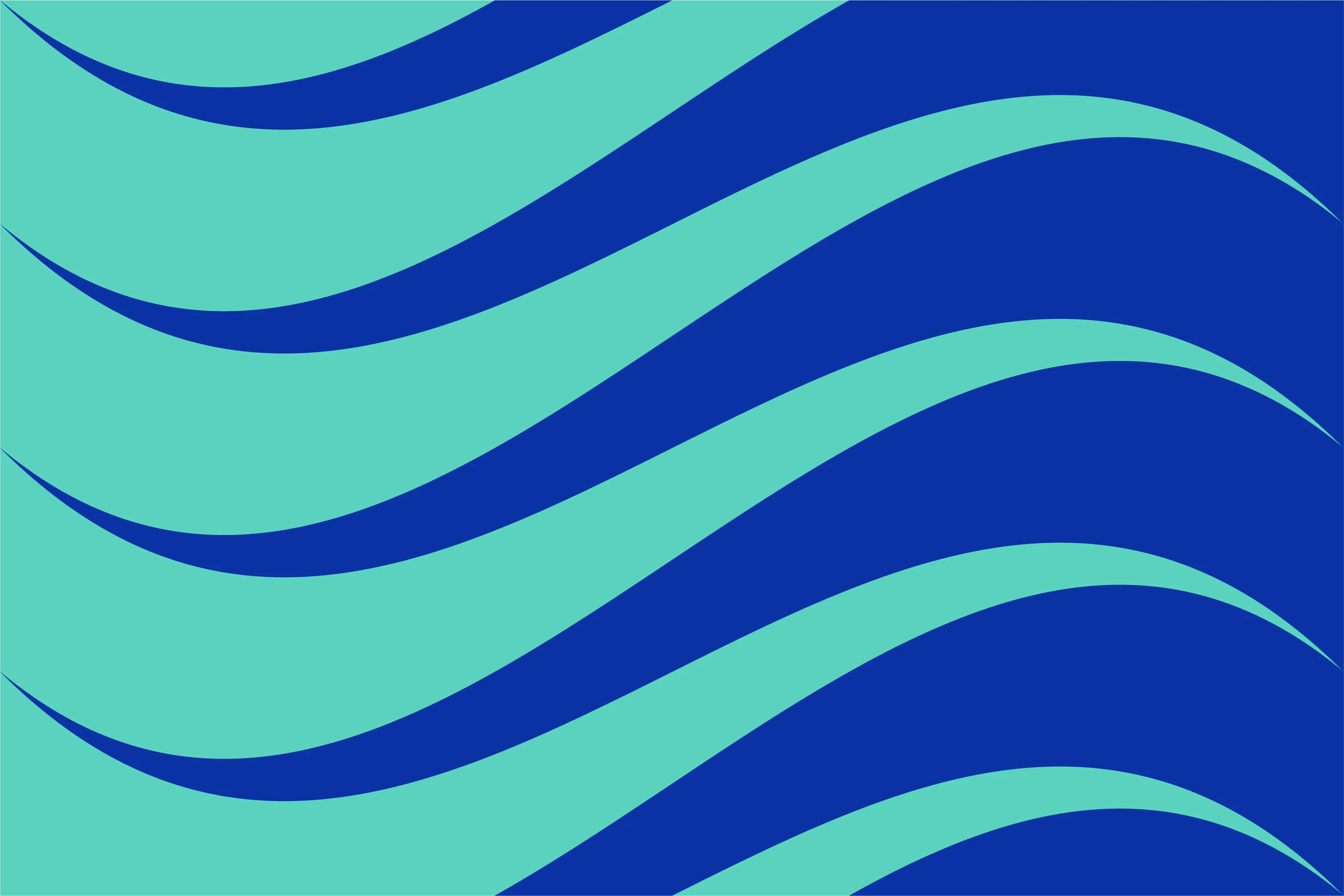 The Stuttering Pride Flag features interlocking sea-green and ultramarine waves, in a symmetrical pattern that is the same when the flag is turned upside down. The waves get cropped out of frame, signifying a never-ending ocean of stuttering pride.